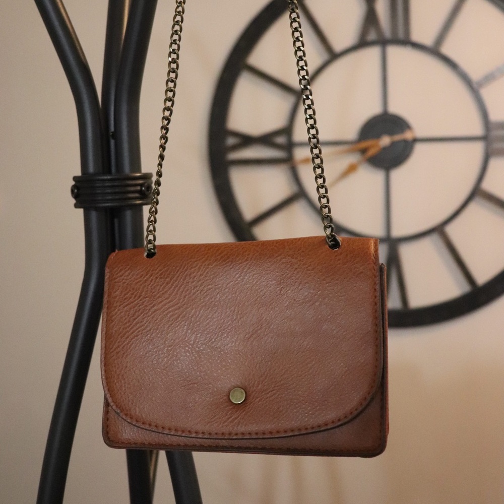 Brown "leather" crossbody/shoulder bag